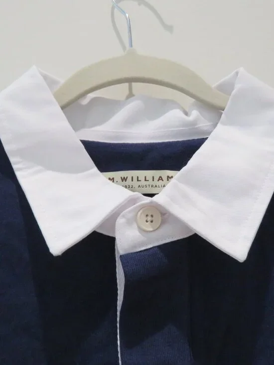 R.M. WILLIAMS Culburra Collared Rugby Shirt XXL Preppy Sport Casual Retro - Picture 6 of 14